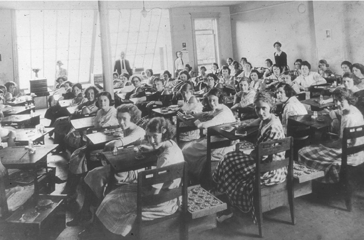 Early 20th Century Women Painting Clock Dials